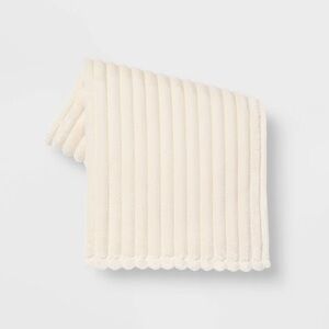 Target Cream Ribbed Throw Blanket